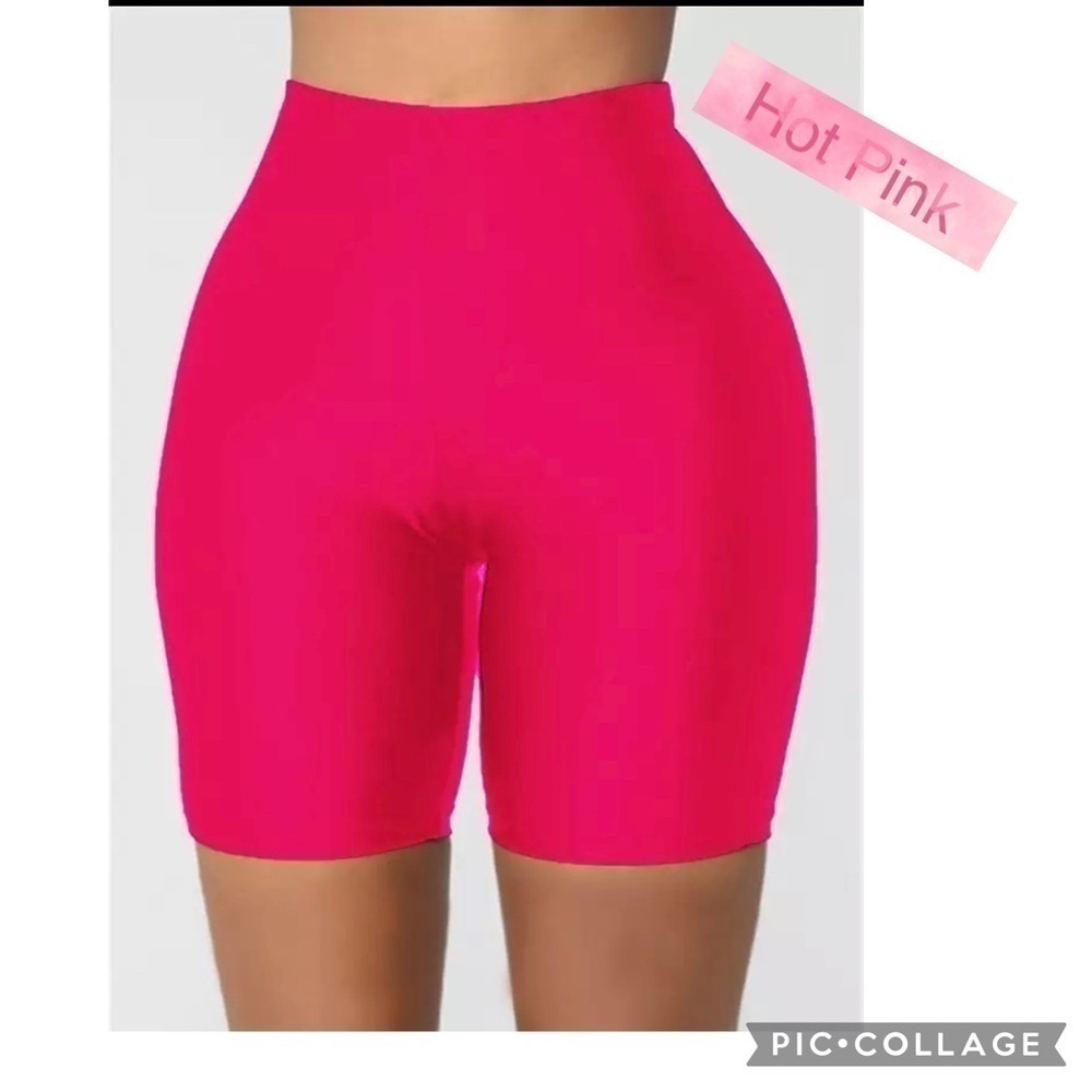 Hot Pink Biker Shorts!! Cute!